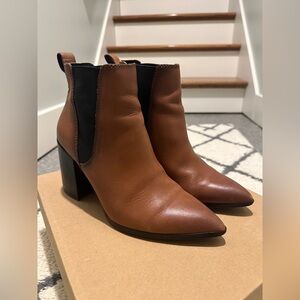 Steve Madden Knoxi Cognac Lea Ankle Bootie. Size 7.